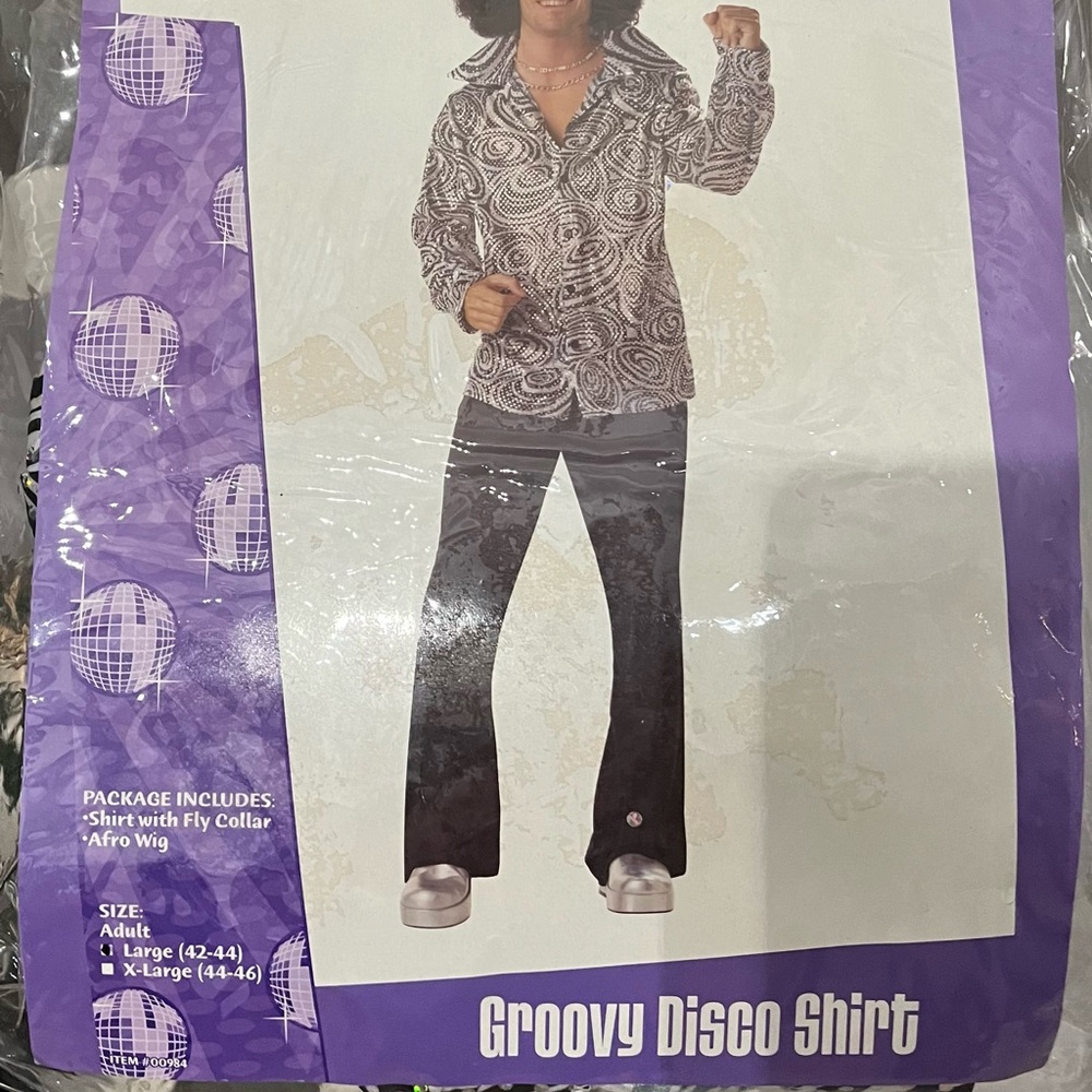 Groovy Disco Shirt Adult Large 42-44
